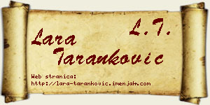 Lara Taranković vizit kartica